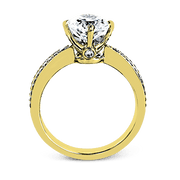 ZR1244 Engagement Ring in 14k Gold with Diamonds