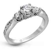 ZR126 Engagement Ring in 14k Gold with Diamonds