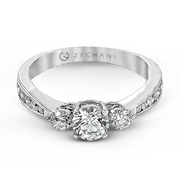 ZR126 Engagement Ring in 14k Gold with Diamonds