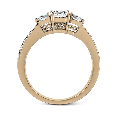 ZR126 Engagement Ring in 14k Gold with Diamonds