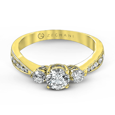 ZR126 Engagement Ring in 14k Gold with Diamonds