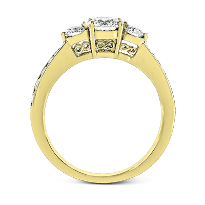 ZR126 Engagement Ring in 14k Gold with Diamonds