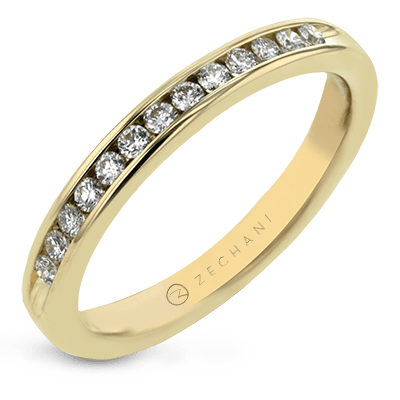 Bague anniversaire ZR12 en or 14 carats avec diamants