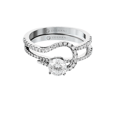 ZR1497 Wedding Set in 14k Gold with Diamonds