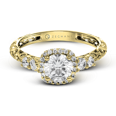 ZR1500 Engagement Ring in 14k Gold with Diamonds