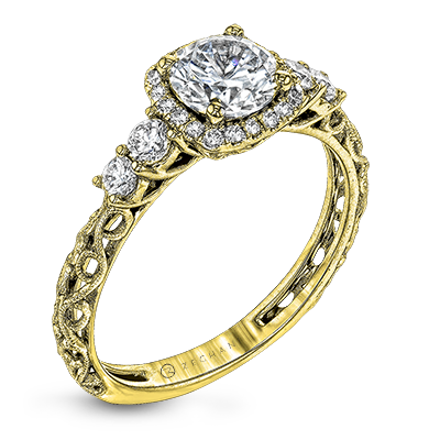 ZR1500 Engagement Ring in 14k Gold with Diamonds