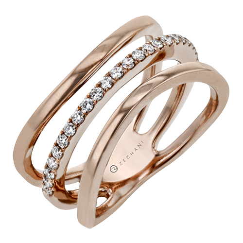 ZR1507 Right Hand Ring in 14k Gold with Diamonds