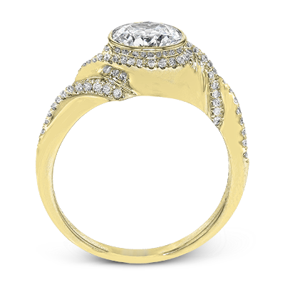 Bague de fiançailles ZR1508 en or 14 carats avec diamants