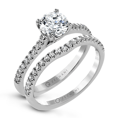 ZR1517 Wedding Set in 14k Gold with Diamonds