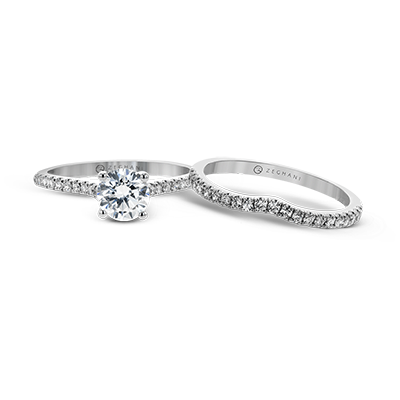 ZR1517 Wedding Set in 14k Gold with Diamonds