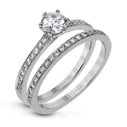 ZR1529 Wedding Set in 14k Gold with Diamonds