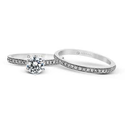 ZR1530 Wedding Set in 14k Gold with Diamonds