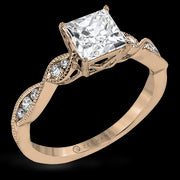 ZR1556 Engagement Ring in 14k Gold with Diamonds