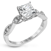 ZR1556 Engagement Ring in 14k Gold with Diamonds
