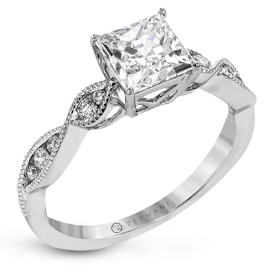 ZR1556 Engagement Ring in 14k Gold with Diamonds
