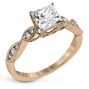 ZR1556 Engagement Ring in 14k Gold with Diamonds