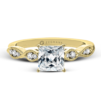 ZR1556 Engagement Ring in 14k Gold with Diamonds