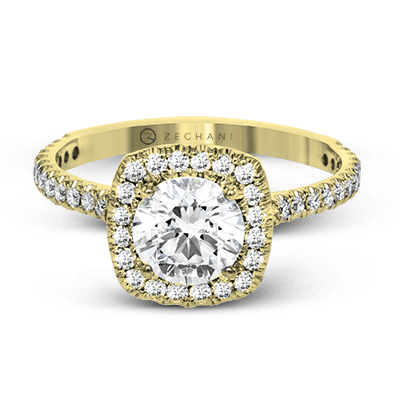 ZR1562 Engagement Ring in 14k Gold with Diamonds