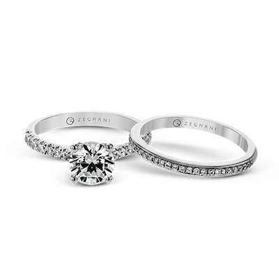 ZR1575 Wedding Set in 14k Gold with Diamonds