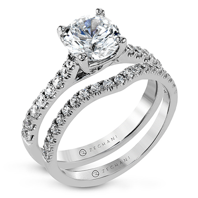 ZR1575 Wedding Set in 14k Gold with Diamonds