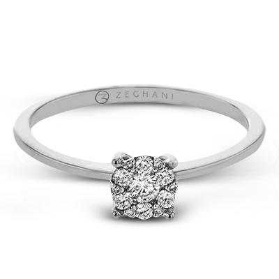 ZR1587 Engagement Ring in 14k Gold with Diamonds