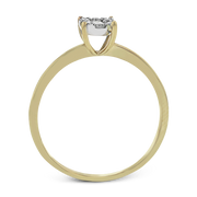 Bague de fiançailles ZR1587 en or 14 carats avec diamants