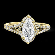 ZR1686 Engagement Ring in 14k Gold with Diamonds