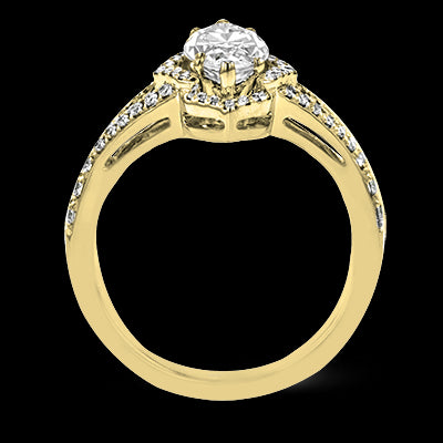 ZR1686 Engagement Ring in 14k Gold with Diamonds