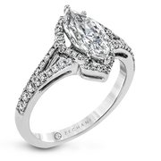 ZR1686 Engagement Ring in 14k Gold with Diamonds