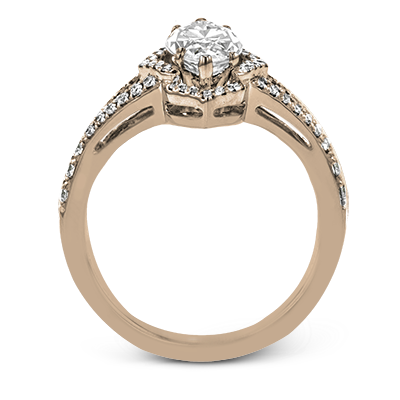 ZR1686 Engagement Ring in 14k Gold with Diamonds
