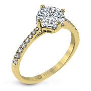 ZR1713 Engagement Ring in 14k Gold with Diamonds