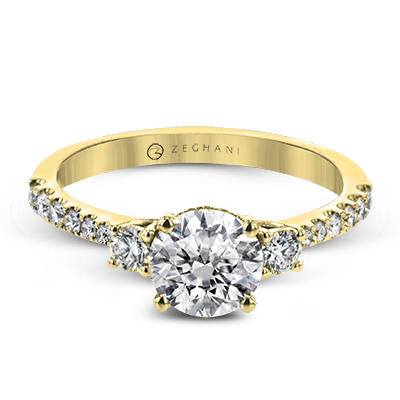 ZR1902 Engagement Ring in 14k Gold with Diamonds