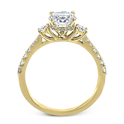 Bague de fiançailles ZR1902 en or 14 carats avec diamants