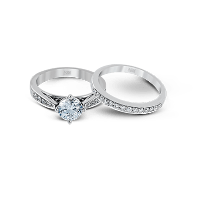 ZR204 Parure de mariage en or 14 carats avec diamants