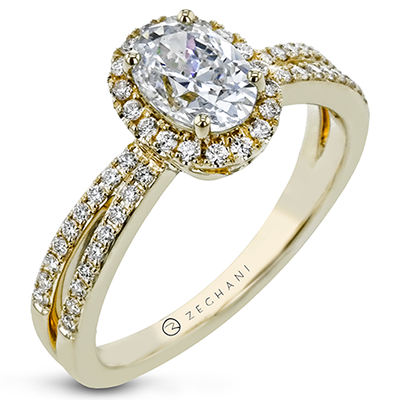 ZR2148 Engagement Ring in 14k Gold with Diamonds