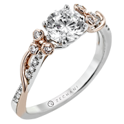 ZR2185 Engagement Ring in 14k Gold with Diamonds