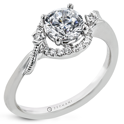ZR2186 Engagement Ring in 14k Gold with Diamonds