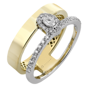 ZR2396-OV Right Hand Ring in 14k Gold with Diamonds