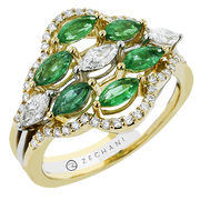 ZR2399 Color Ring in 14k Gold with Diamonds
