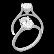 ZR2494-OV Engagement Ring in 14k Gold with Diamonds