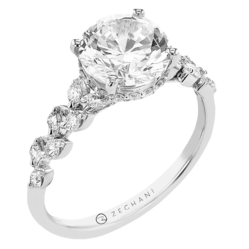 ZR2564 Wedding Set in 14k Gold with Diamonds