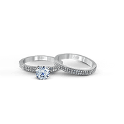 ZR263 Wedding Set in 14k Gold with Diamonds