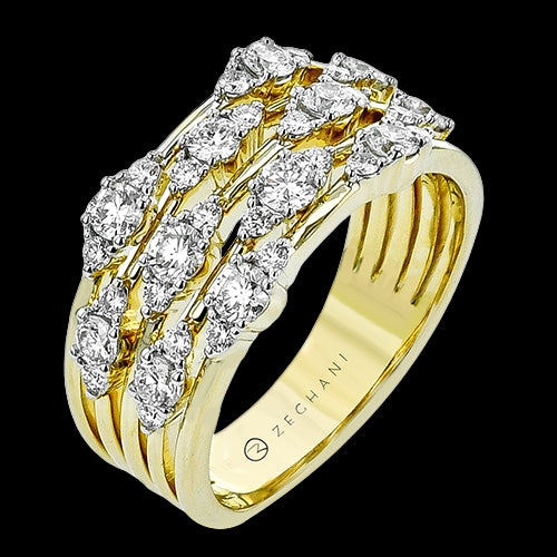ZR2672 Right Hand Ring in 14k Gold with Diamonds
