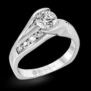 ZR320 Engagement Ring in 14k Gold with Diamonds