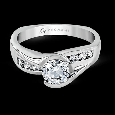 ZR320 Engagement Ring in 14k Gold with Diamonds