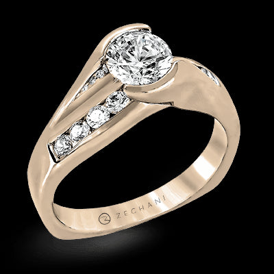 ZR320 Engagement Ring in 14k Gold with Diamonds
