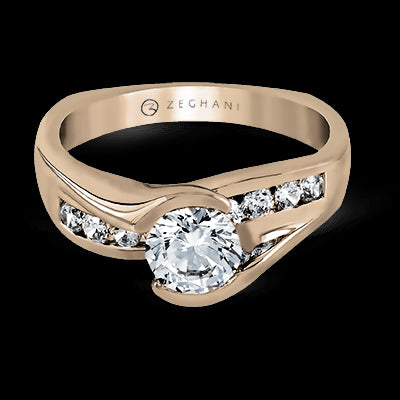 ZR320 Engagement Ring in 14k Gold with Diamonds