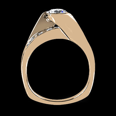 ZR320 Engagement Ring in 14k Gold with Diamonds