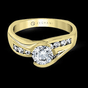 ZR320 Engagement Ring in 14k Gold with Diamonds