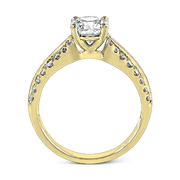 Bague de fiançailles ZR322 en or 14 carats avec diamants